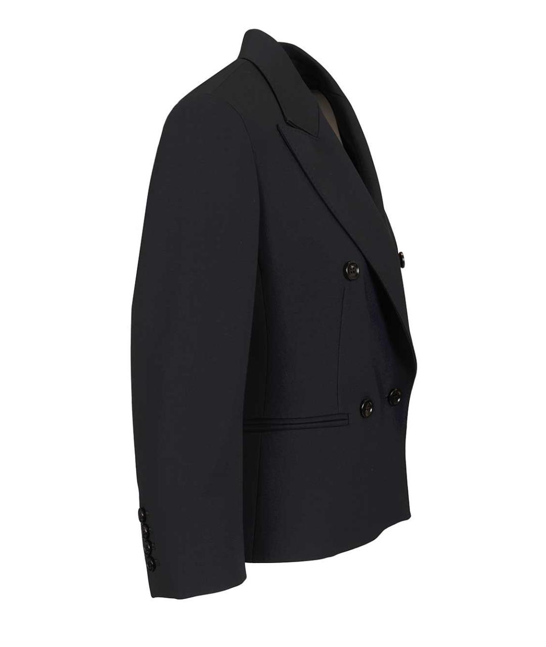 MAX MARA Темно-синий шерстяной жакет/пиджак, фото 3