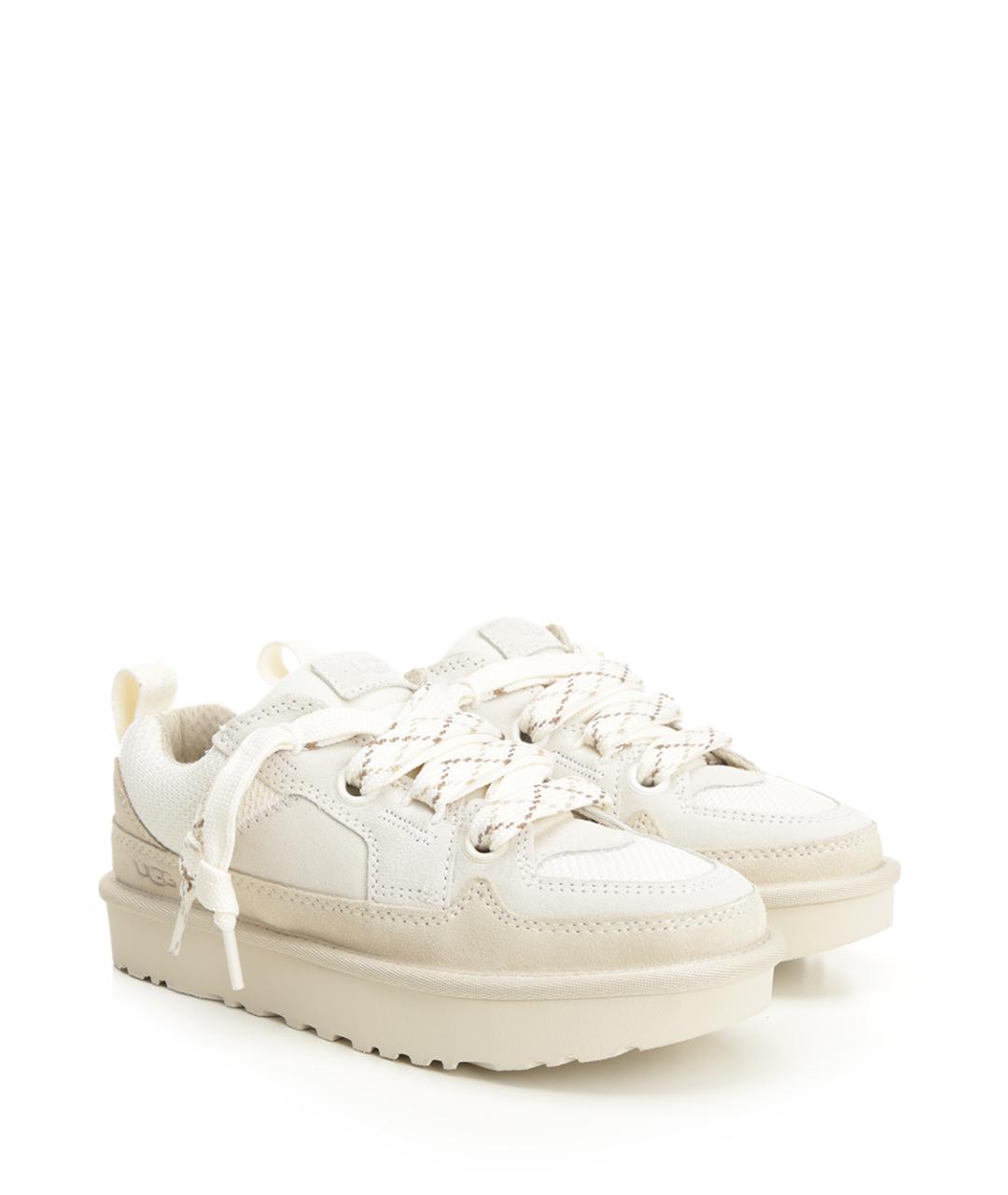 UGG AUSTRALIA Белые кожаные кроссовки, фото 2