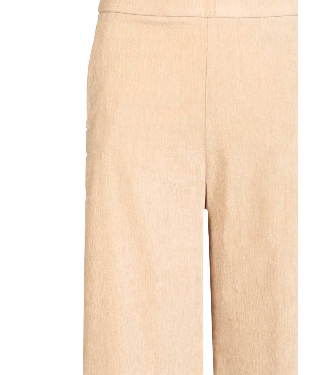 FORTE FORTE Бежевые полиэстеровые брюки широкие, фото 4