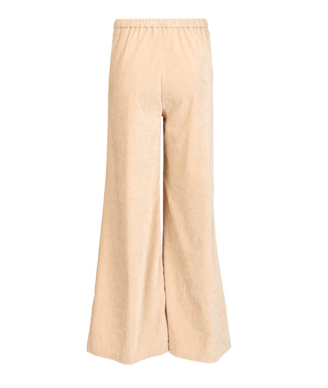 FORTE FORTE Бежевые полиэстеровые брюки широкие, фото 2