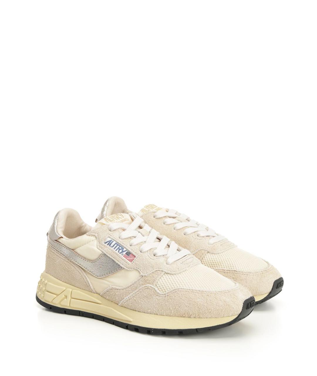 AUTRY Бежевые текстильные кроссовки, фото 2