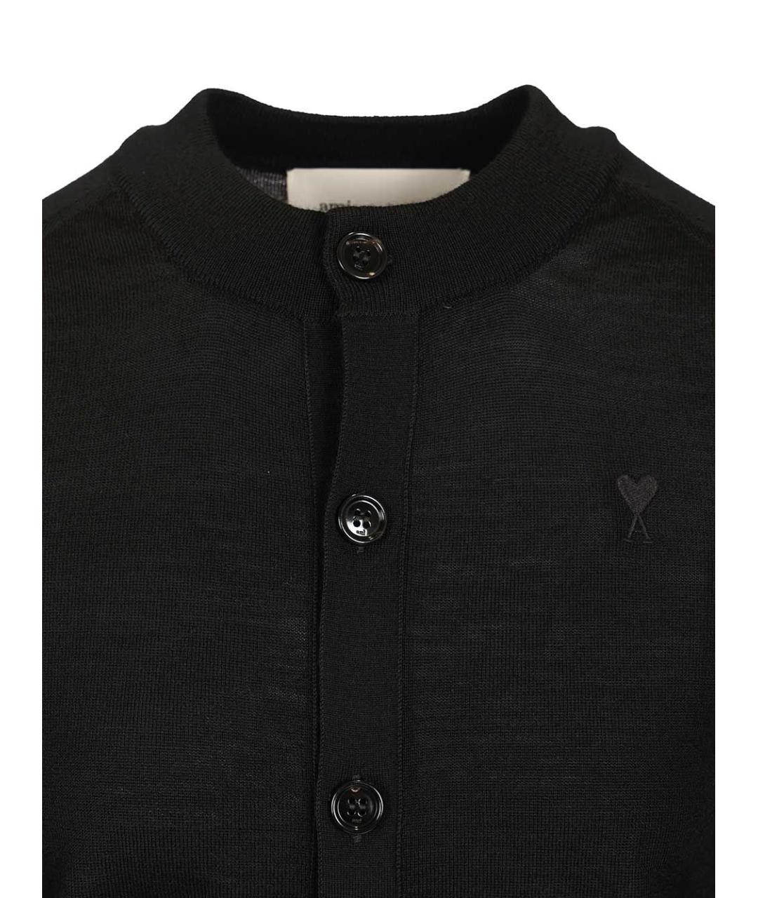 Ami Paris Черный шерстяной кардиган, фото 3