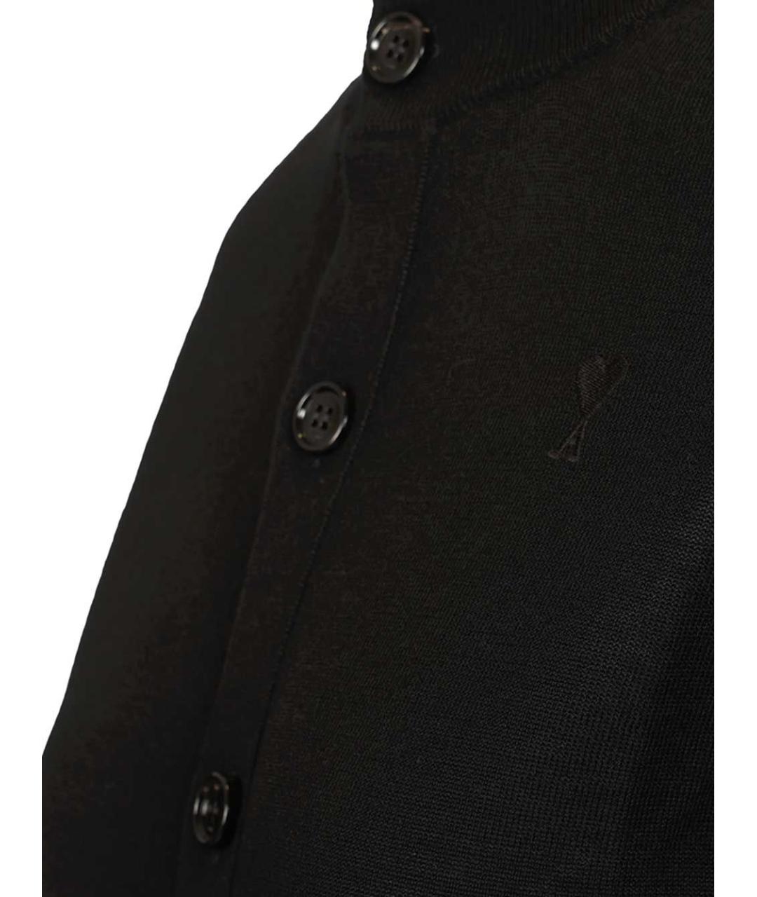 Ami Paris Черный шерстяной кардиган, фото 4