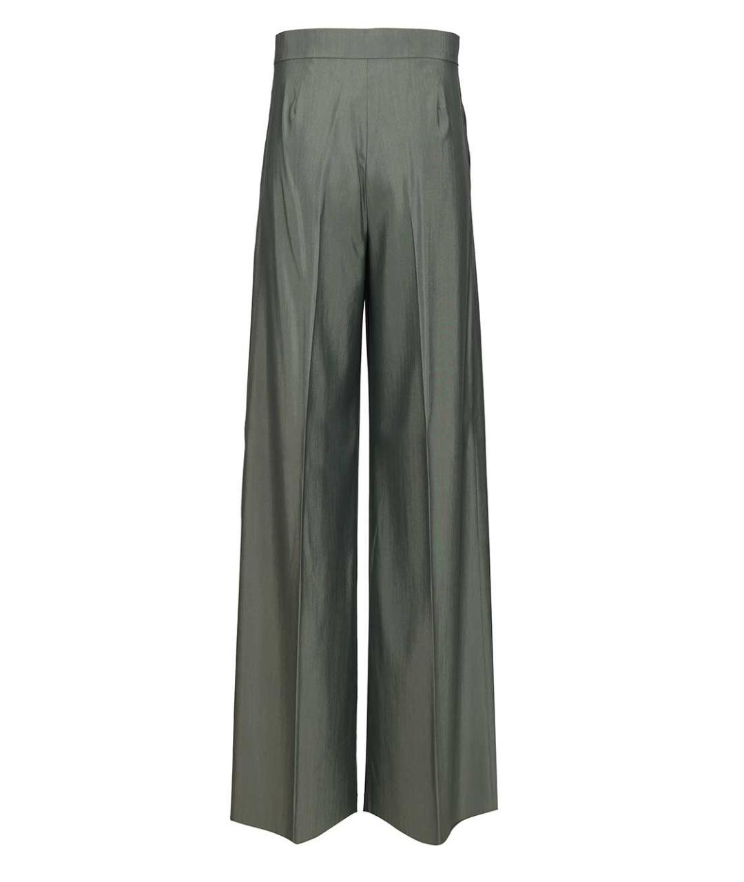 MAX MARA Зеленые шерстяные брюки широкие, фото 2