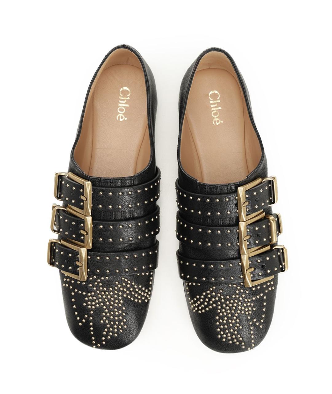 CHLOE Черные кожаные балетки, фото 5