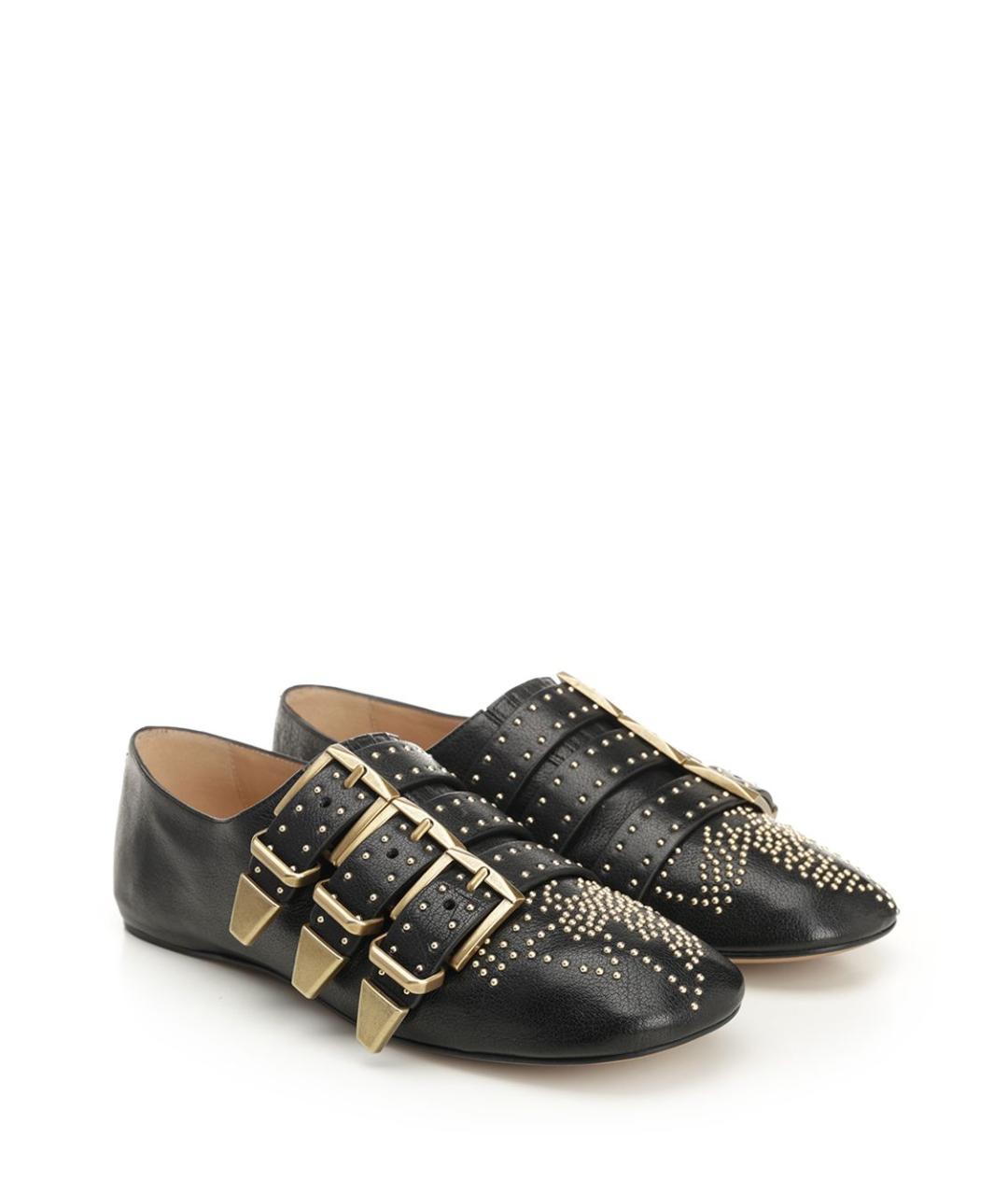 CHLOE Черные кожаные балетки, фото 2