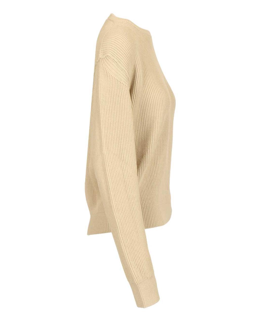 RICK OWENS Бежевый шерстяной джемпер / свитер, фото 3