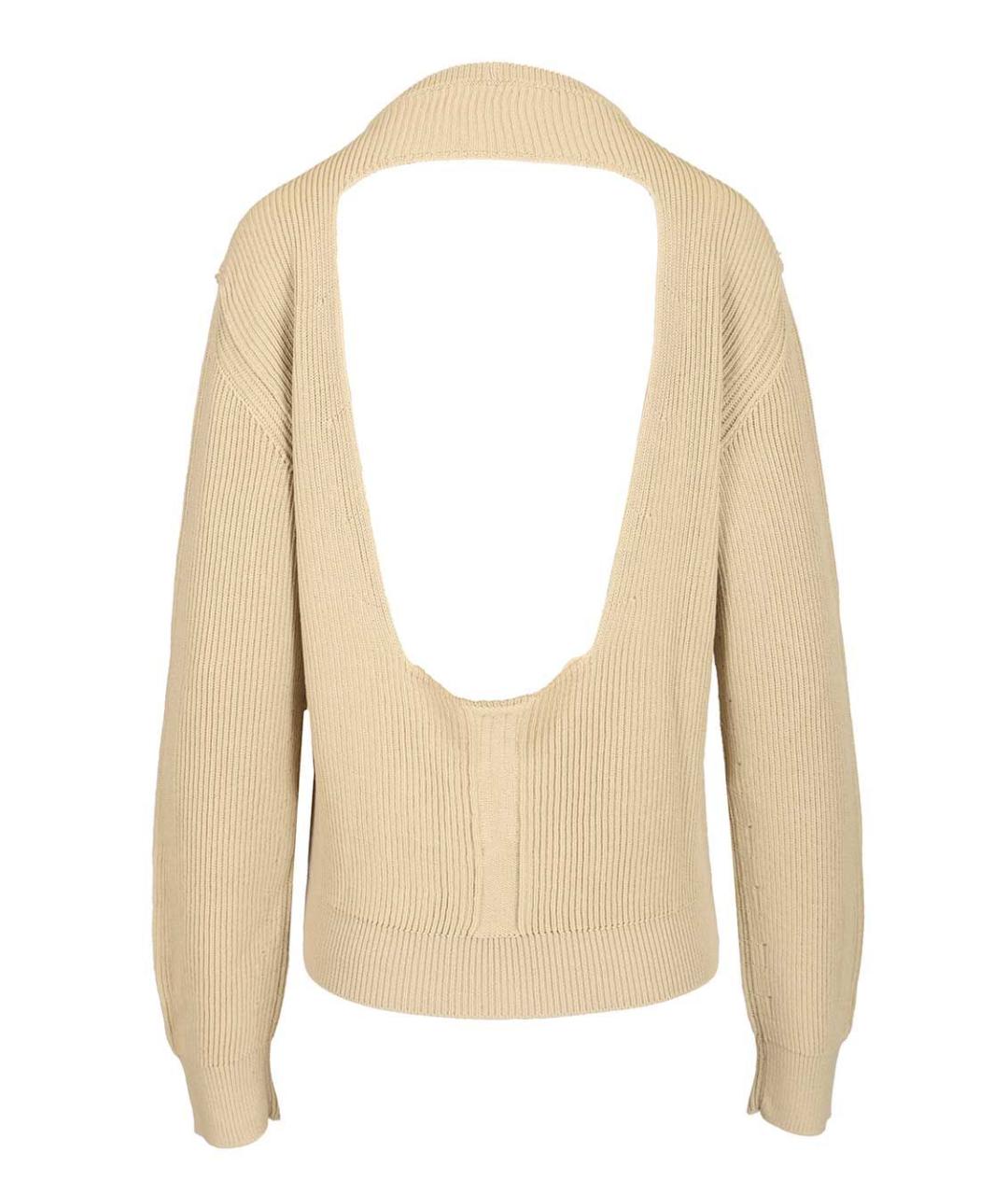 RICK OWENS Бежевый шерстяной джемпер / свитер, фото 2