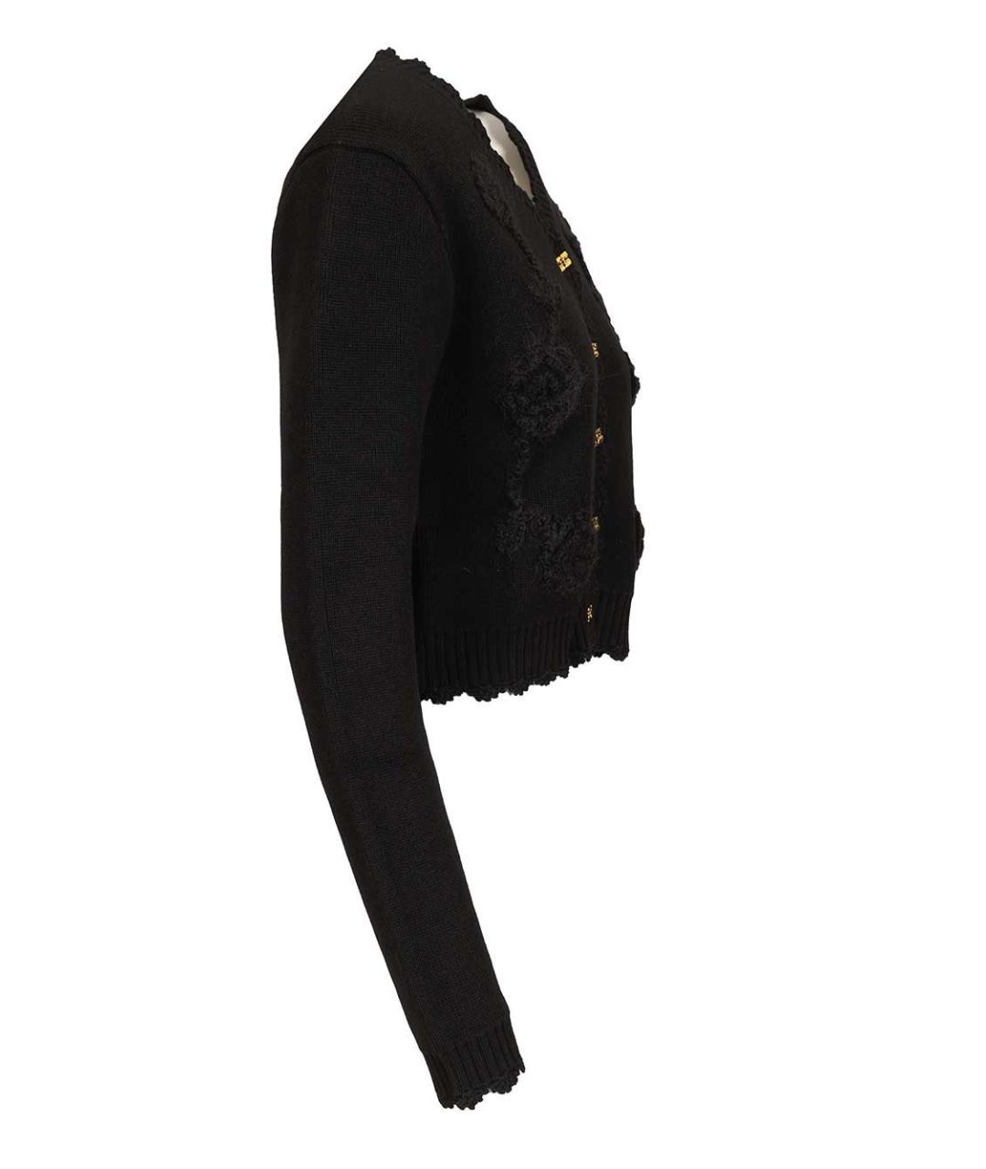 GANNI Черный хлопковый кардиган, фото 3