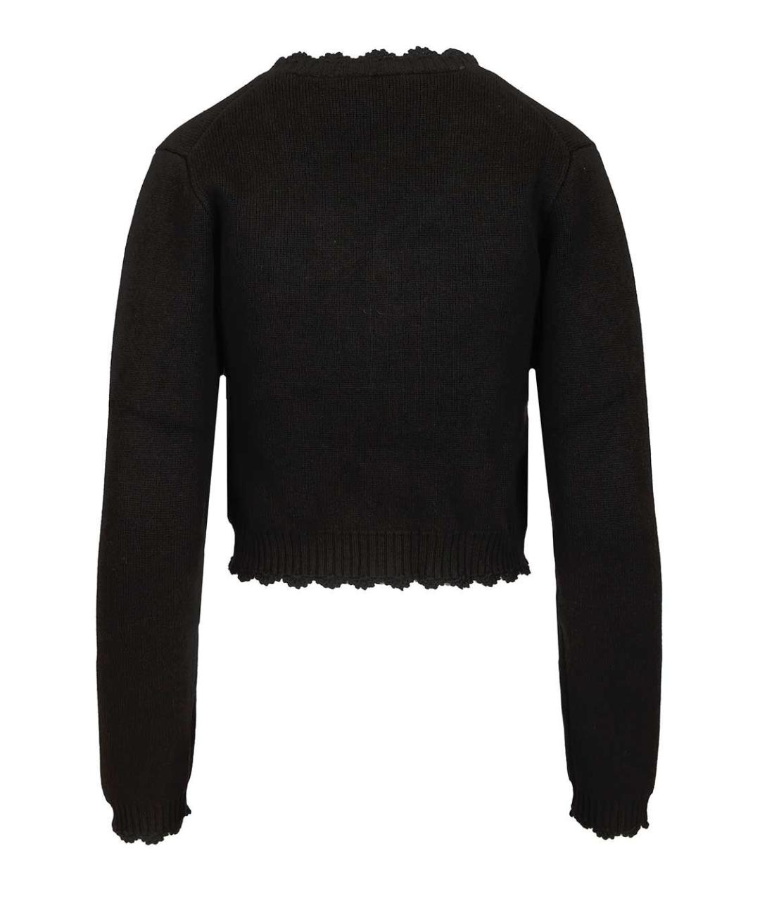 GANNI Черный хлопковый кардиган, фото 2