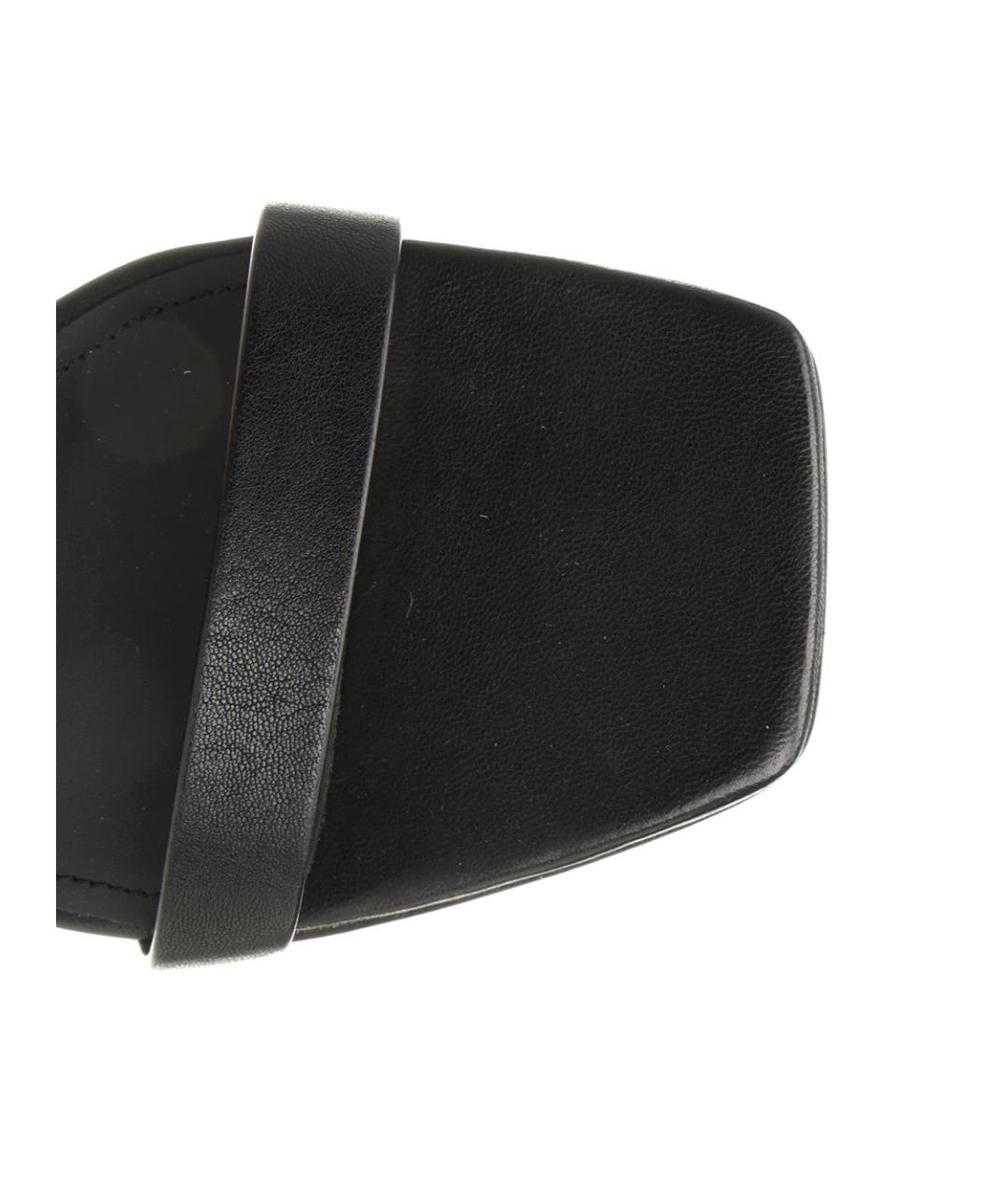 RICK OWENS Черные кожаные босоножки, фото 5