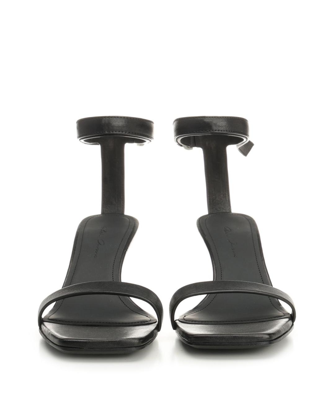 RICK OWENS Черные кожаные босоножки, фото 4