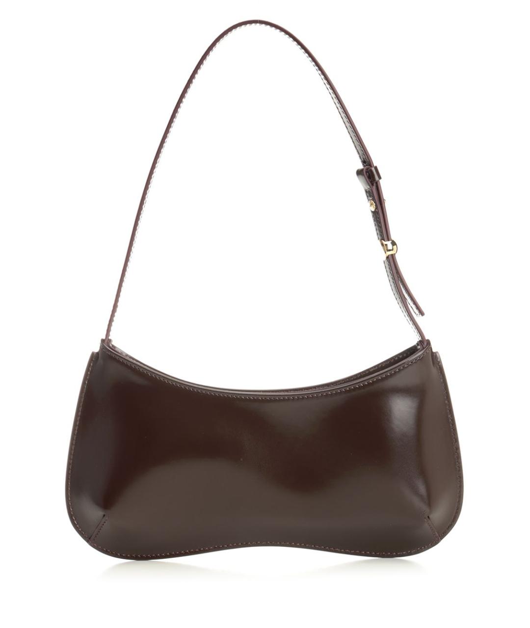 JACQUEMUS Бордовая кожаная сумка через плечо, фото 3