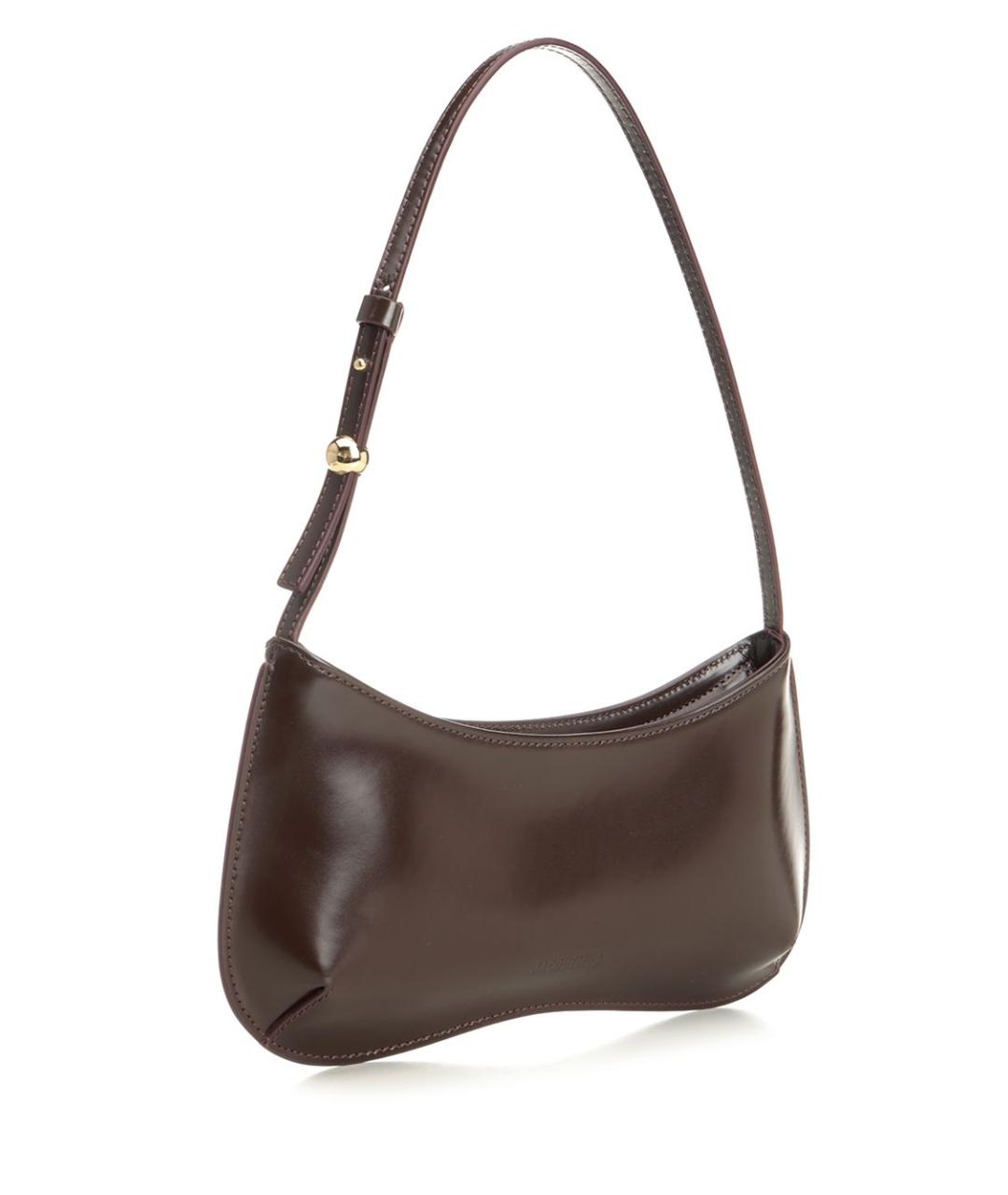 JACQUEMUS Бордовая кожаная сумка через плечо, фото 2