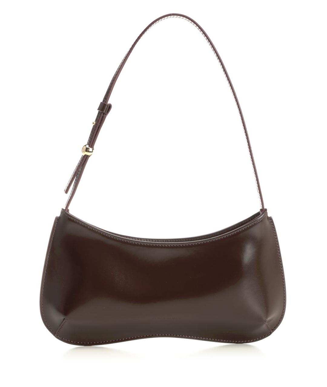 JACQUEMUS Бордовая кожаная сумка через плечо, фото 1