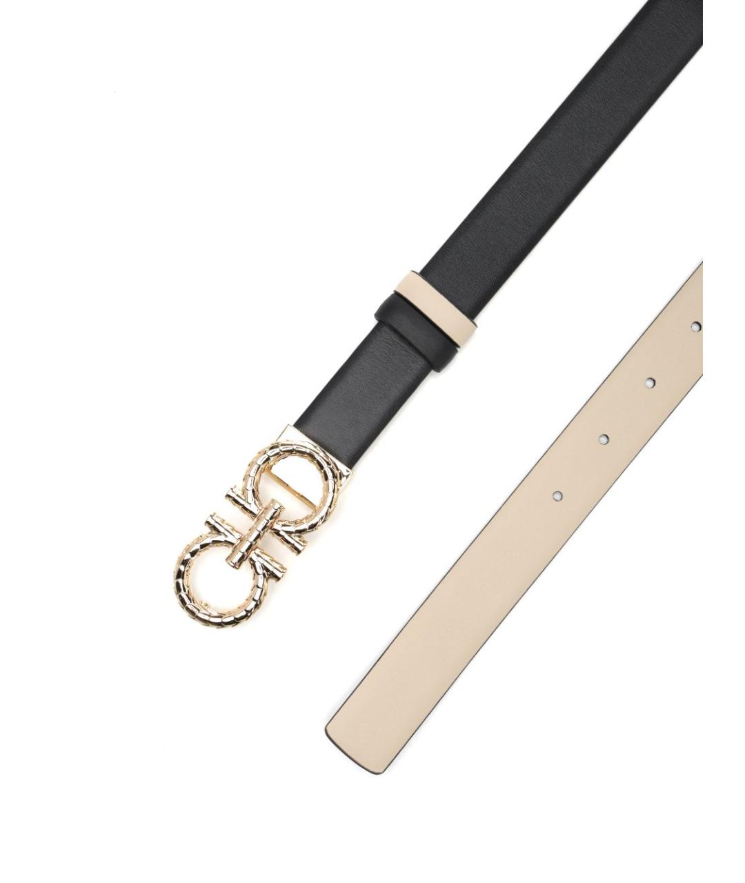 FERRAGAMO Черный кожаный ремень, фото 2