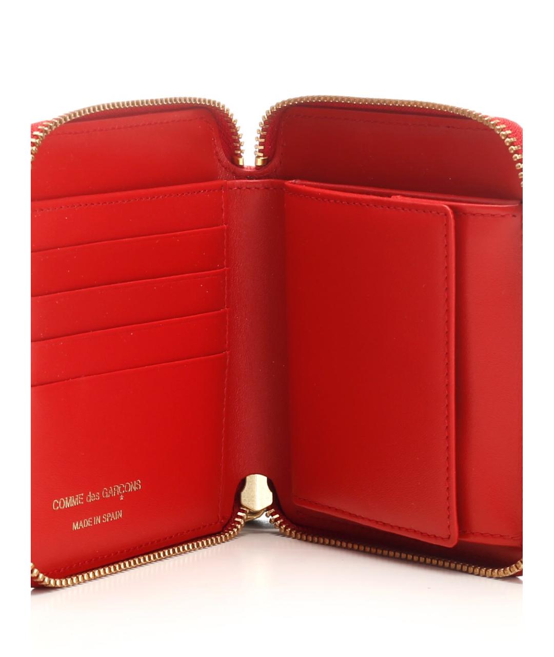 COMME DES GARÇONS WALLET Красный кожаный кошелек, фото 4