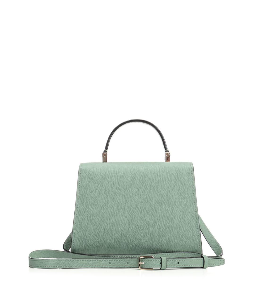 VALEXTRA Зеленая кожаная сумка тоут, фото 3