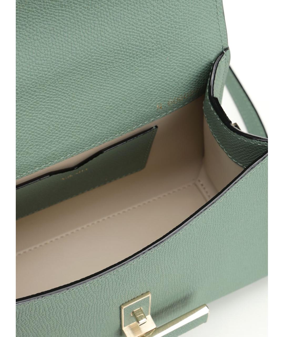 VALEXTRA Зеленая кожаная сумка тоут, фото 4