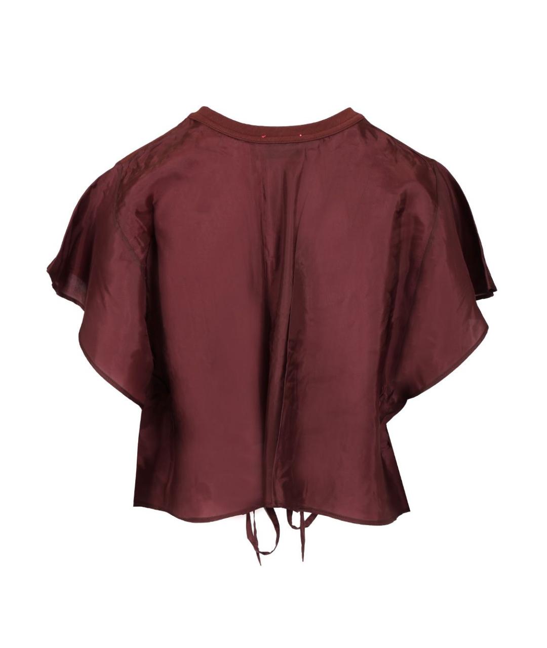 FORTE FORTE Бордовая хлопковая футболка, фото 2