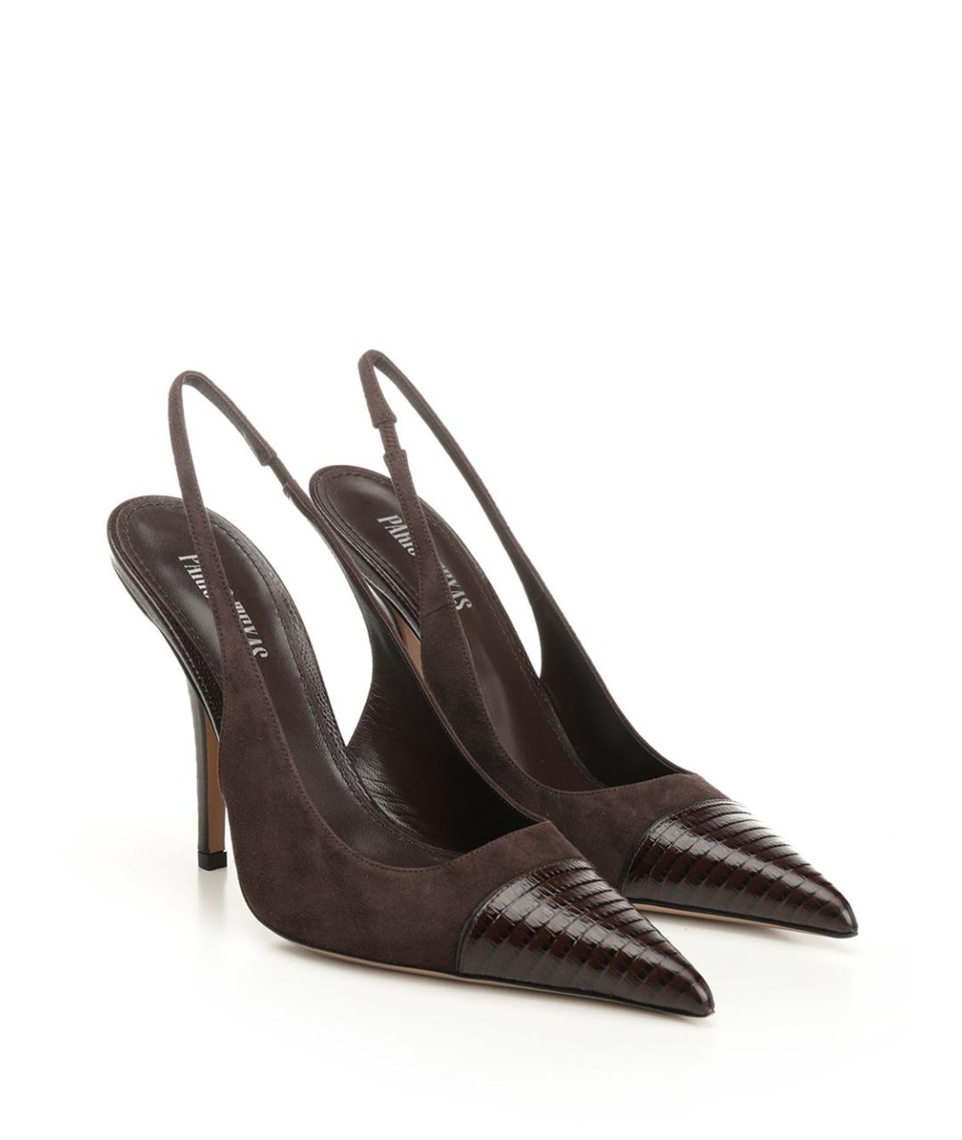 PARIS TEXAS Коричневые кожаные туфли, фото 2