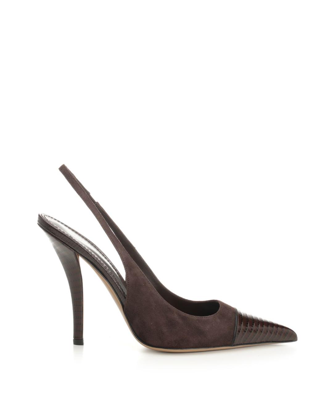 PARIS TEXAS Коричневые кожаные туфли, фото 1