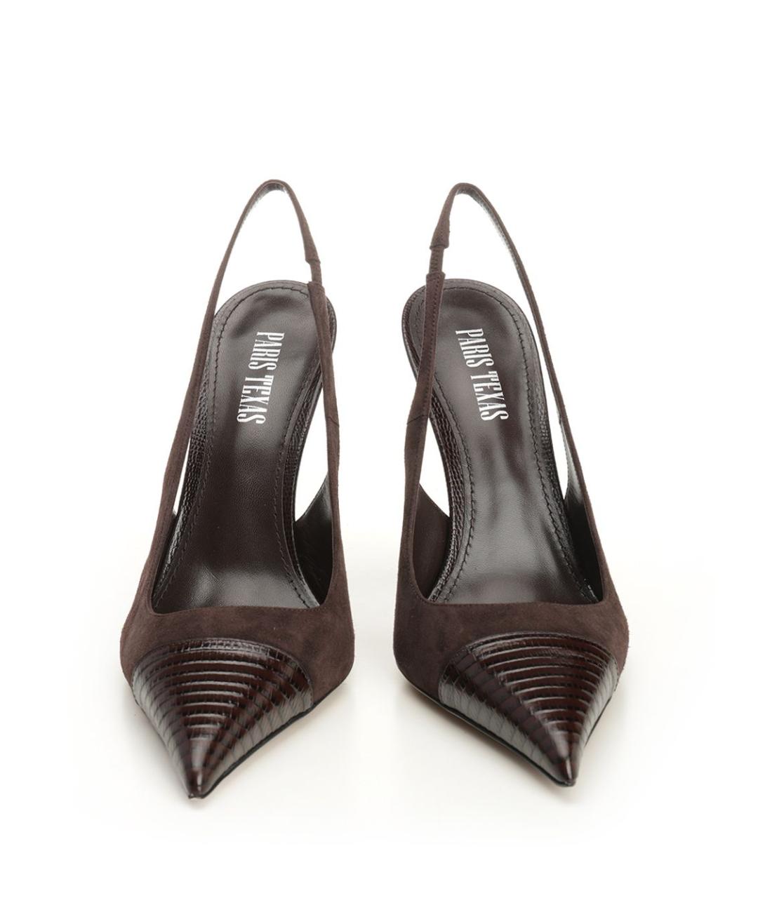 PARIS TEXAS Коричневые кожаные туфли, фото 5