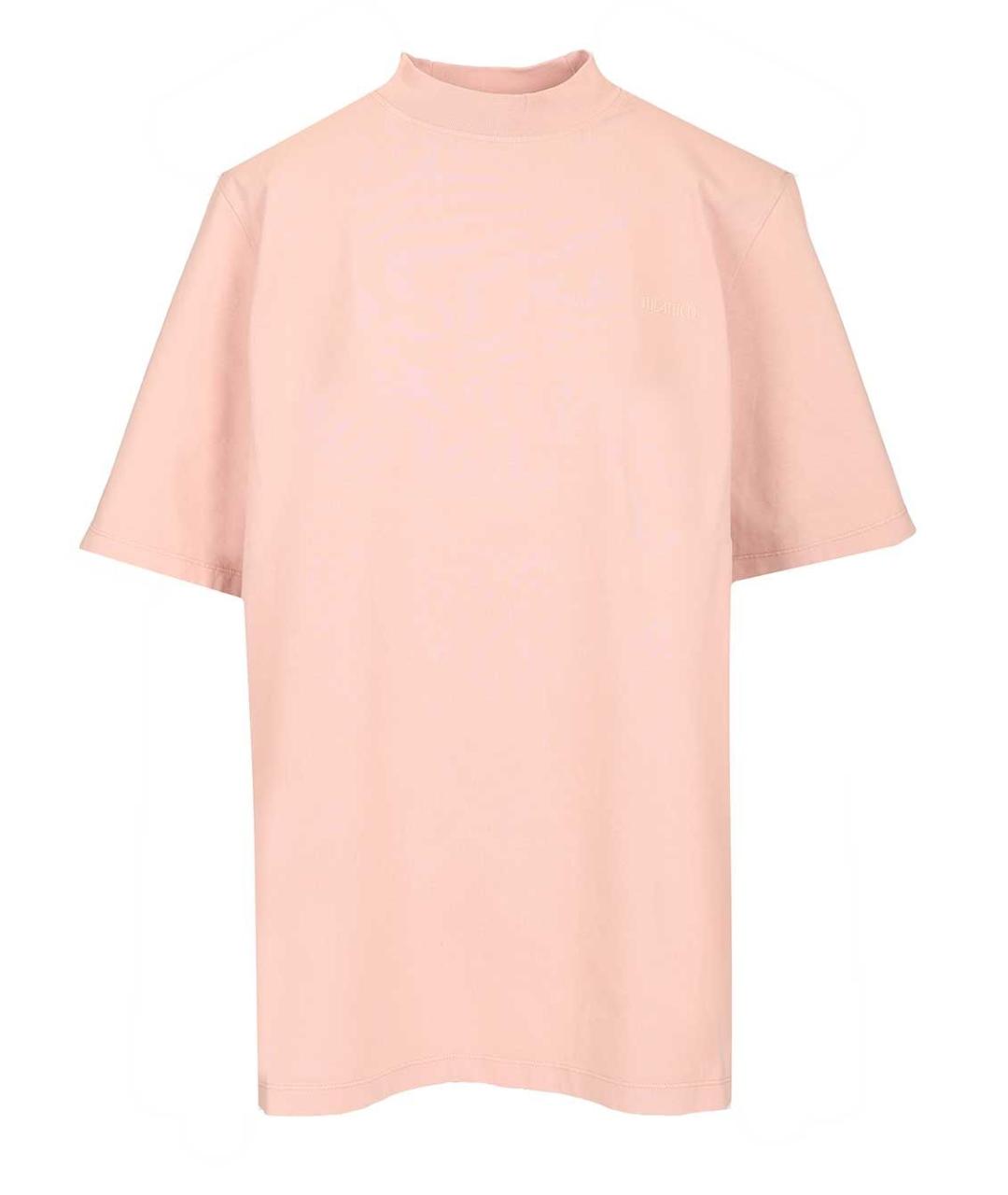 THE ATTICO Розовая хлопковая футболка, фото 1