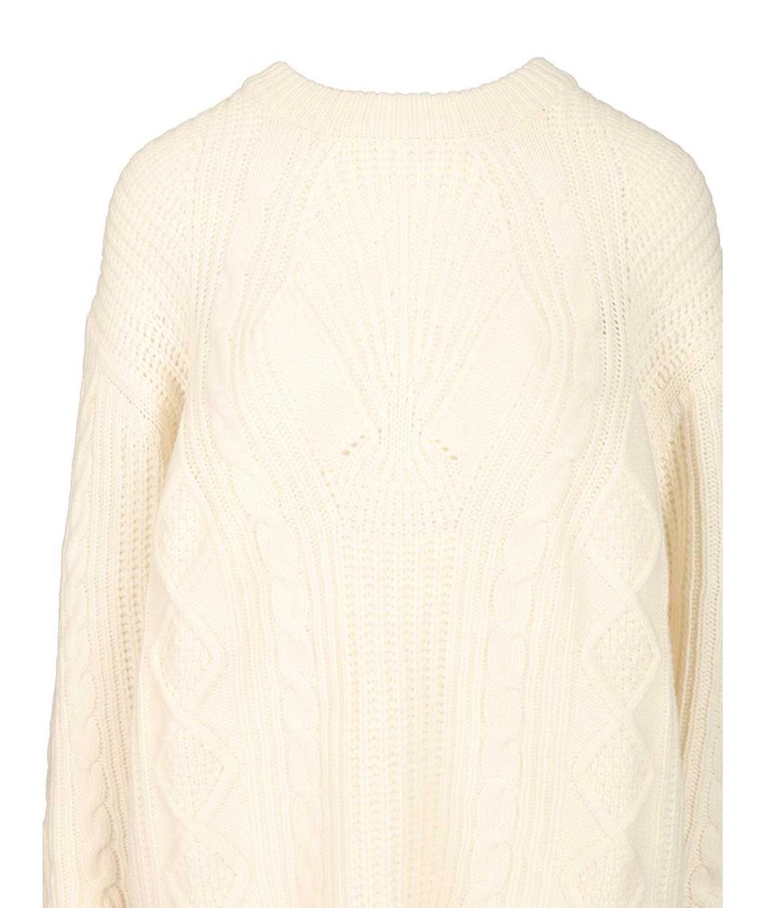 LOULOU STUDIO Белый шерстяной джемпер / свитер, фото 4
