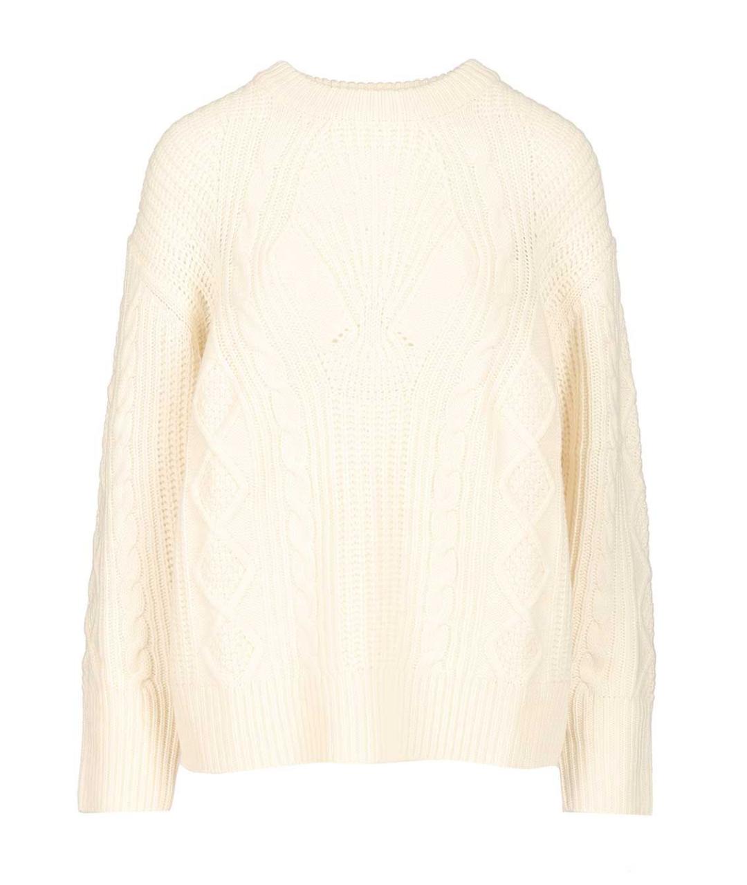 LOULOU STUDIO Белый шерстяной джемпер / свитер, фото 1
