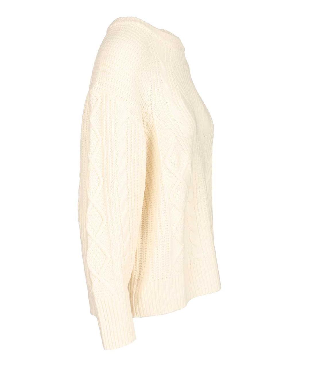 LOULOU STUDIO Белый шерстяной джемпер / свитер, фото 3