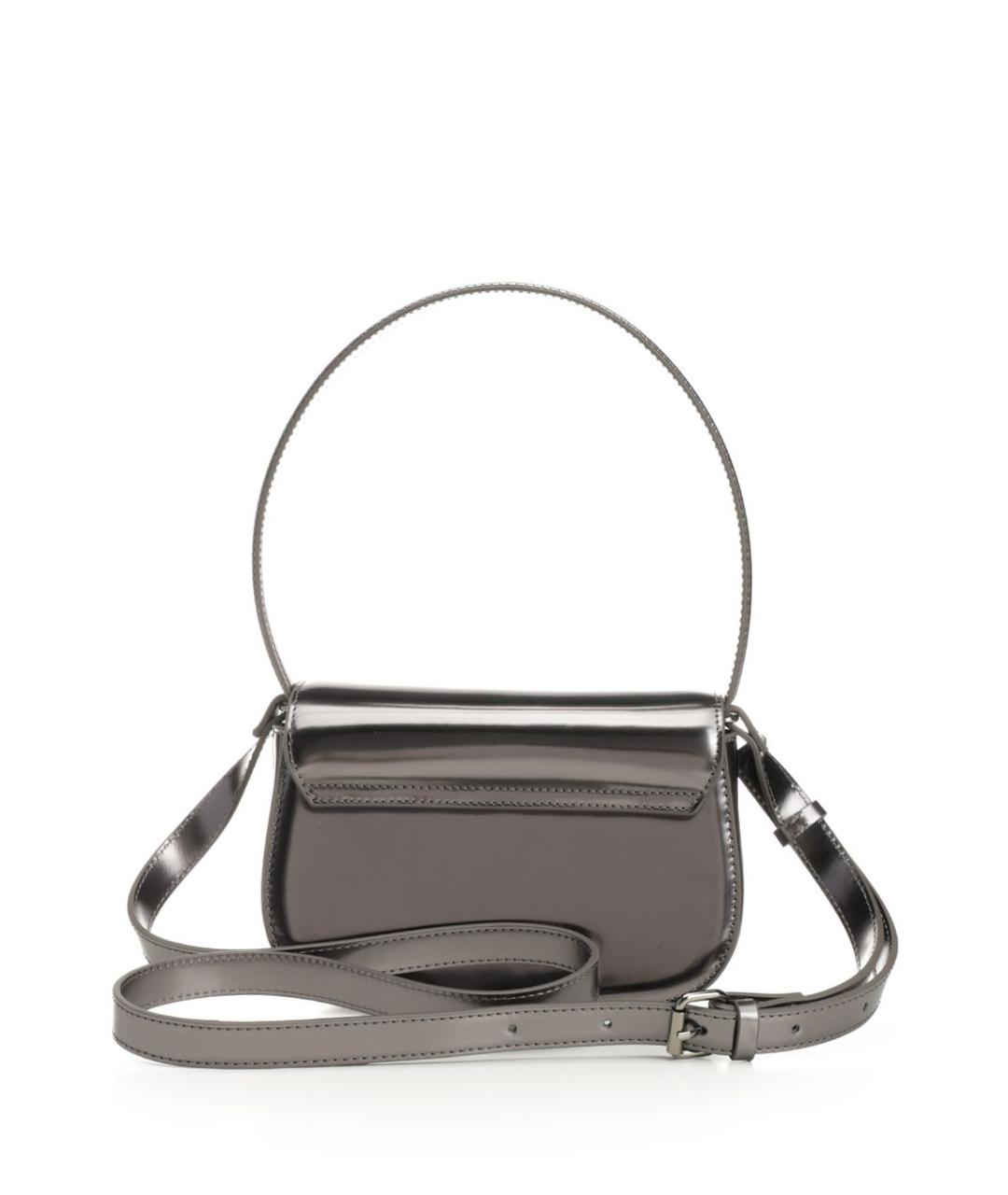 DIESEL Серебряная кожаная сумка через плечо, фото 3