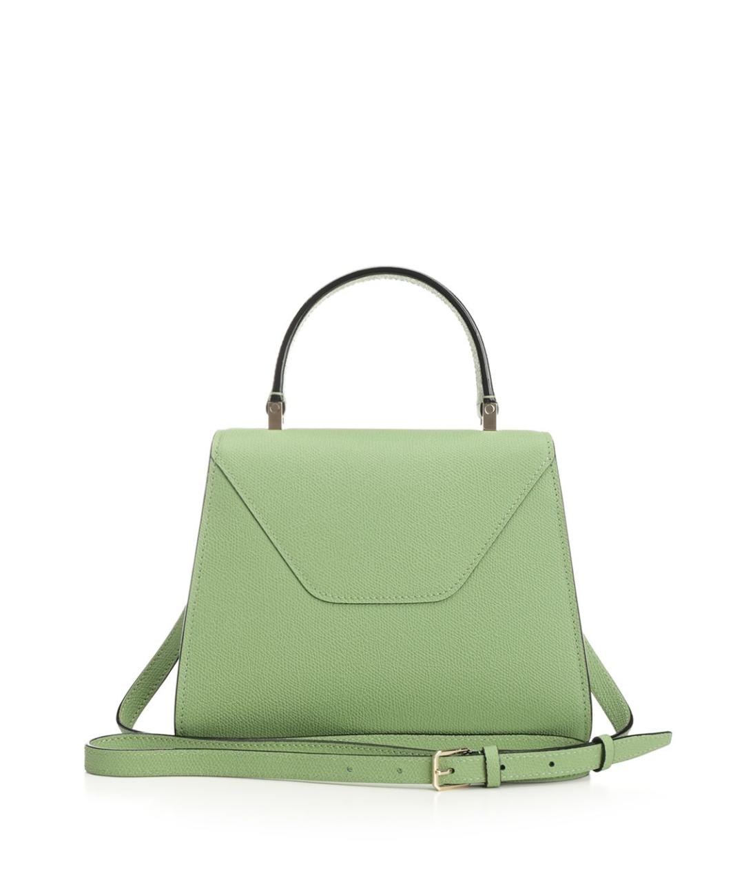 VALEXTRA Зеленая кожаная сумка тоут, фото 3