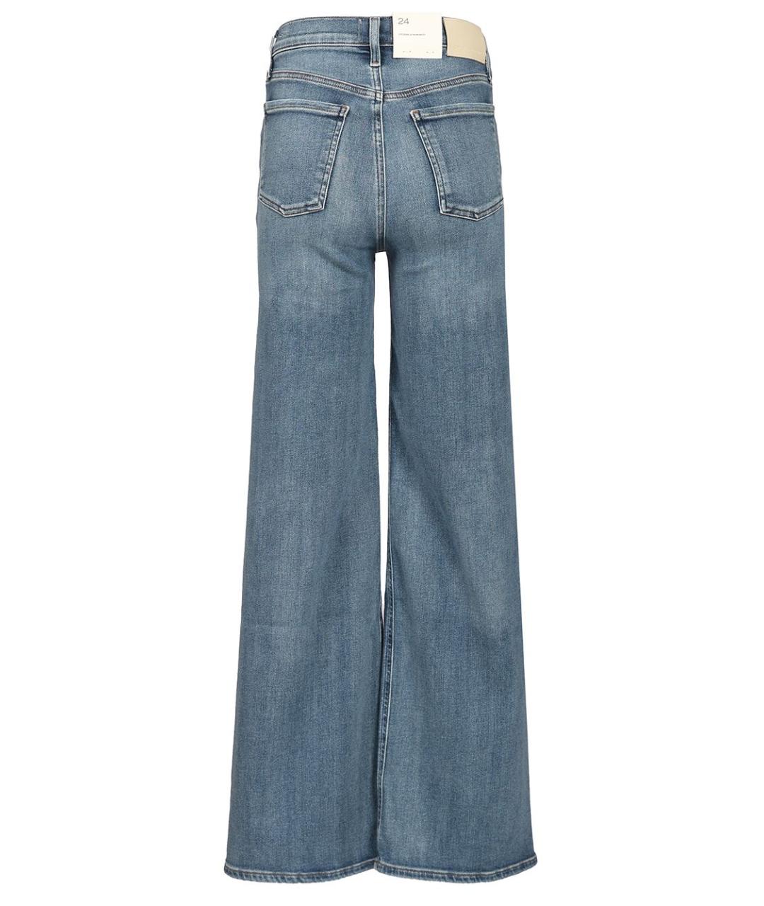 Citizien Of Humanity Синие хлопковые прямые джинсы, фото 2