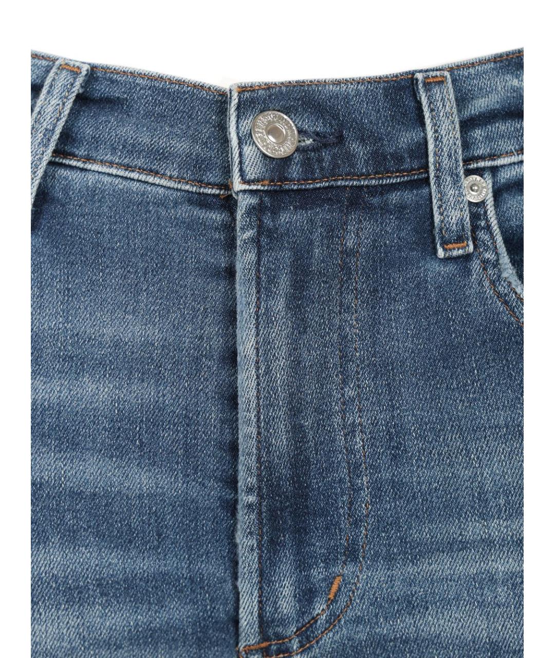 Citizien Of Humanity Синие хлопковые прямые джинсы, фото 4