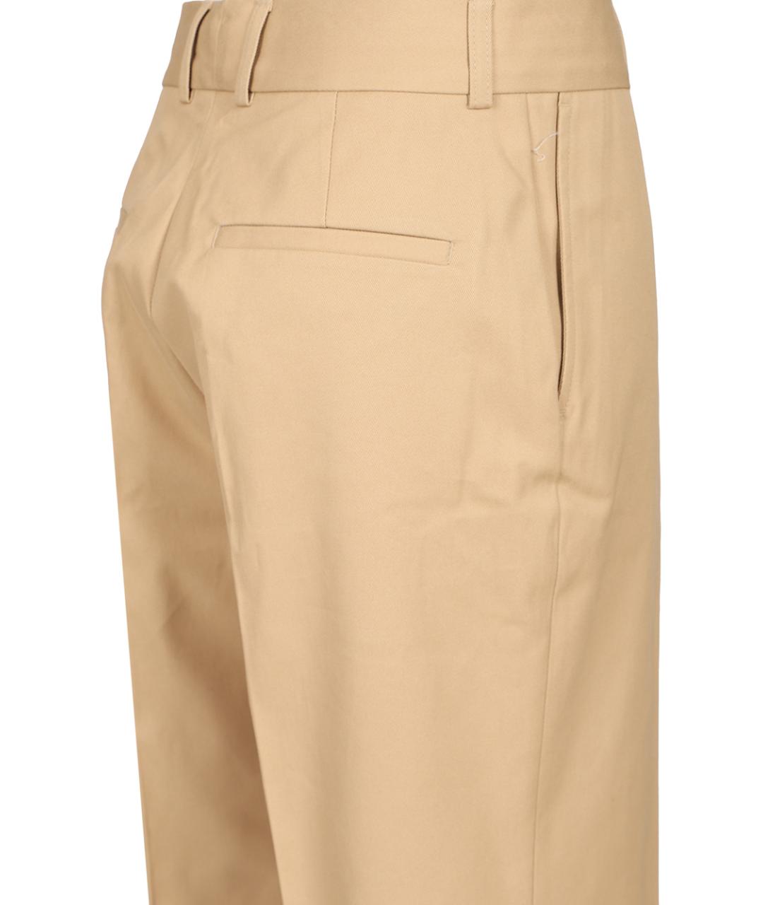 FILIPPA K Бежевые хлопковые прямые брюки, фото 4