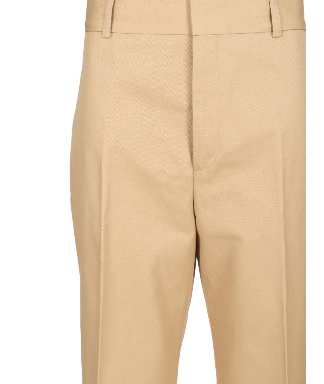FILIPPA K Бежевые хлопковые прямые брюки, фото 3