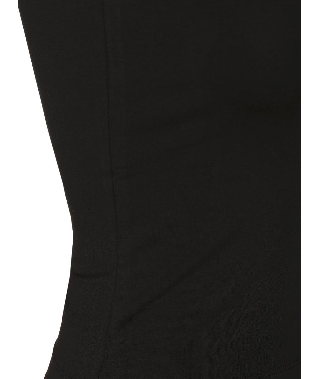 DIESEL Черная хлопко-эластановая футболка, фото 4