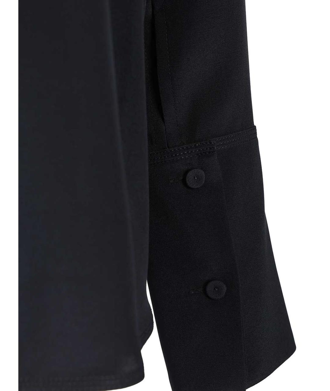 MAX MARA Темно-синяя шелковая рубашка, фото 5