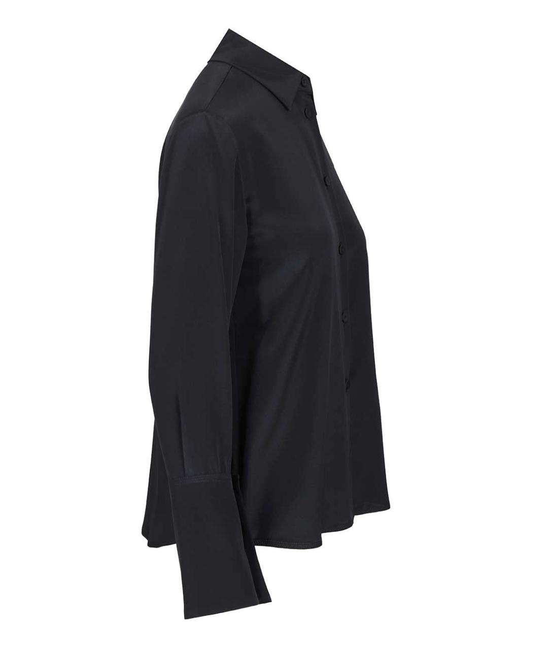 MAX MARA Темно-синяя шелковая рубашка, фото 3