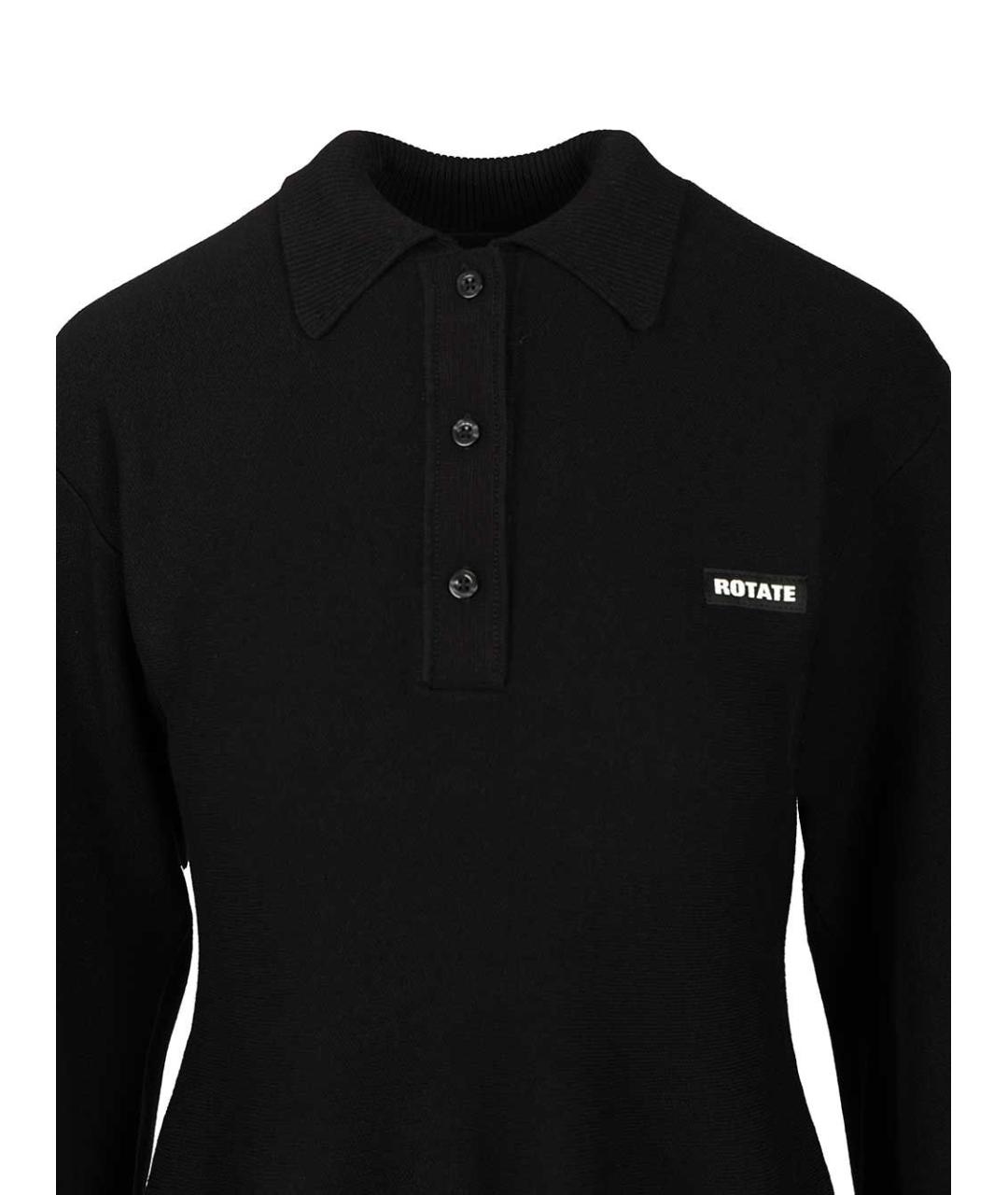 ROTATE Черное повседневное платье, фото 4