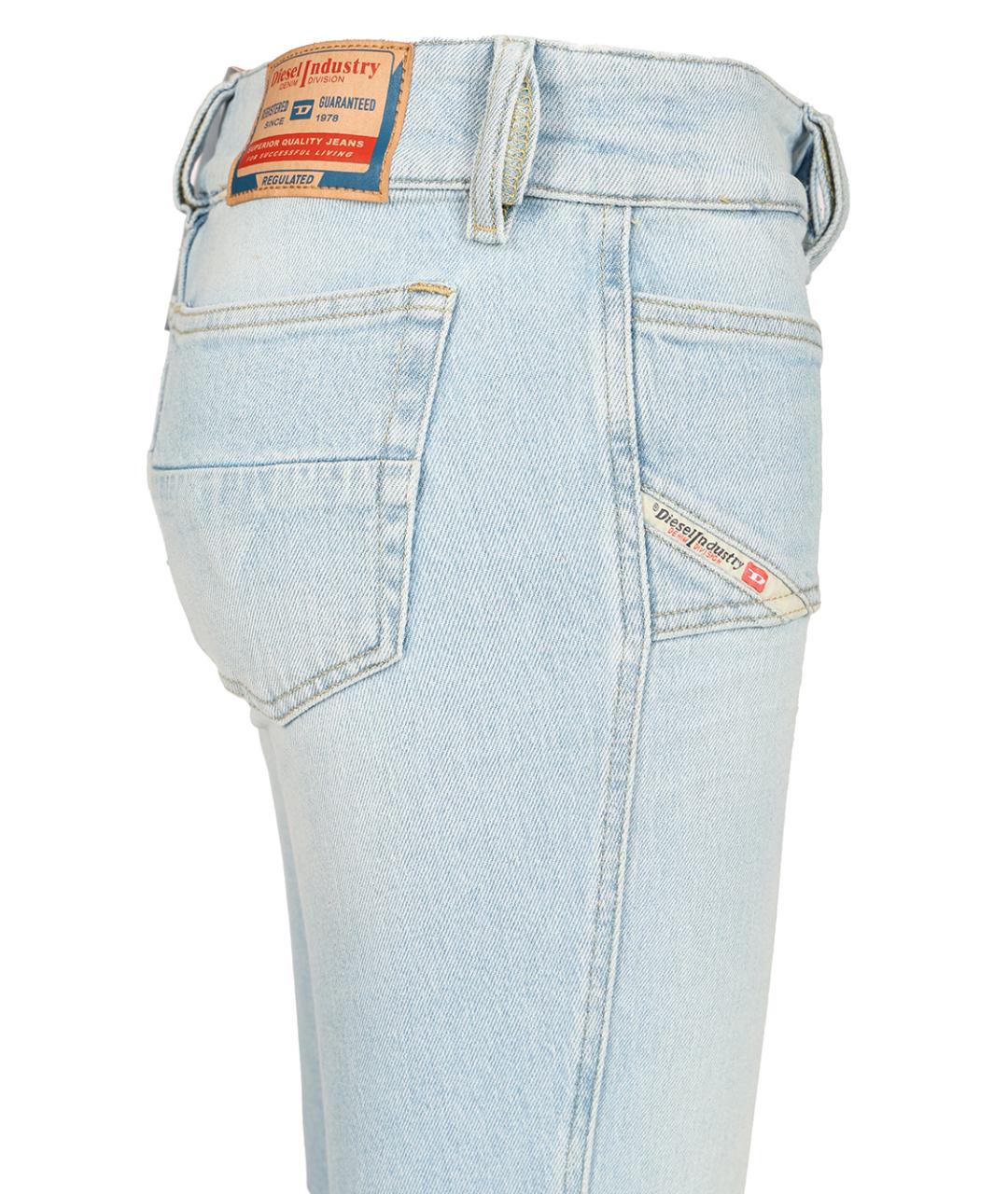 DIESEL Голубые хлопко-эластановые джинсы клеш, фото 4