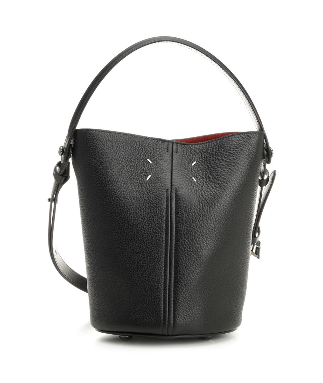 MAISON MARGIELA Черная кожаная сумка тоут, фото 1