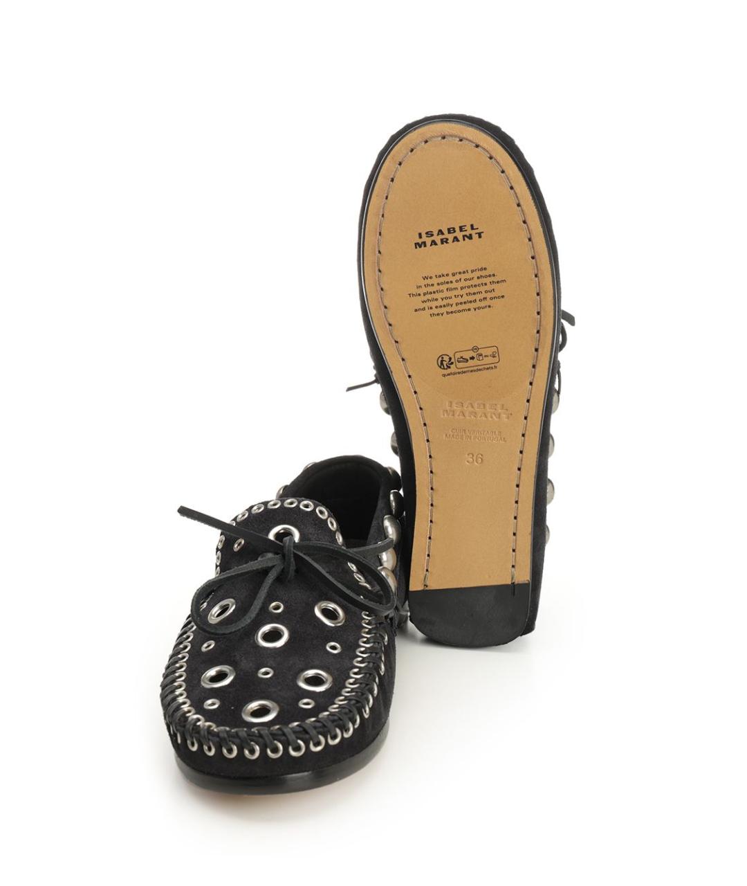 ISABEL MARANT Черные замшевые лоферы, фото 5