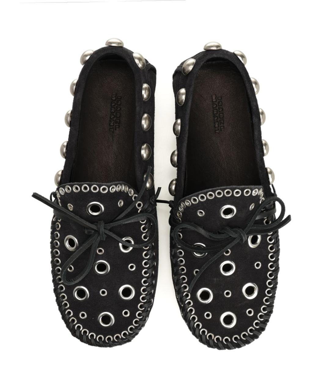 ISABEL MARANT Черные замшевые лоферы, фото 6