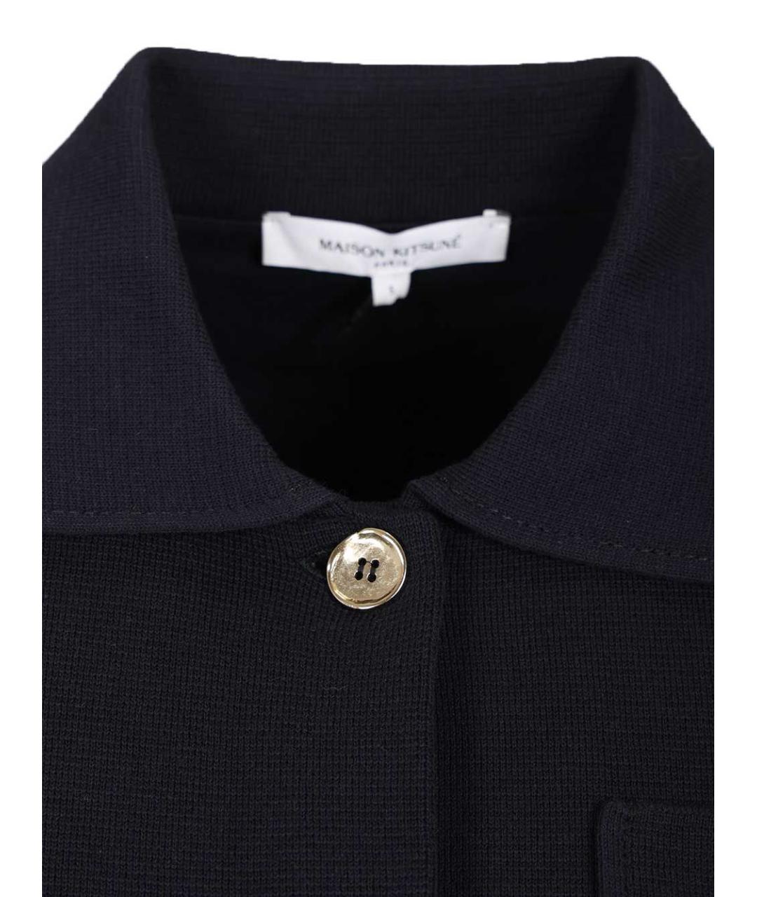 MAISON KITSUNE Темно-синяя хлопковая куртка, фото 5