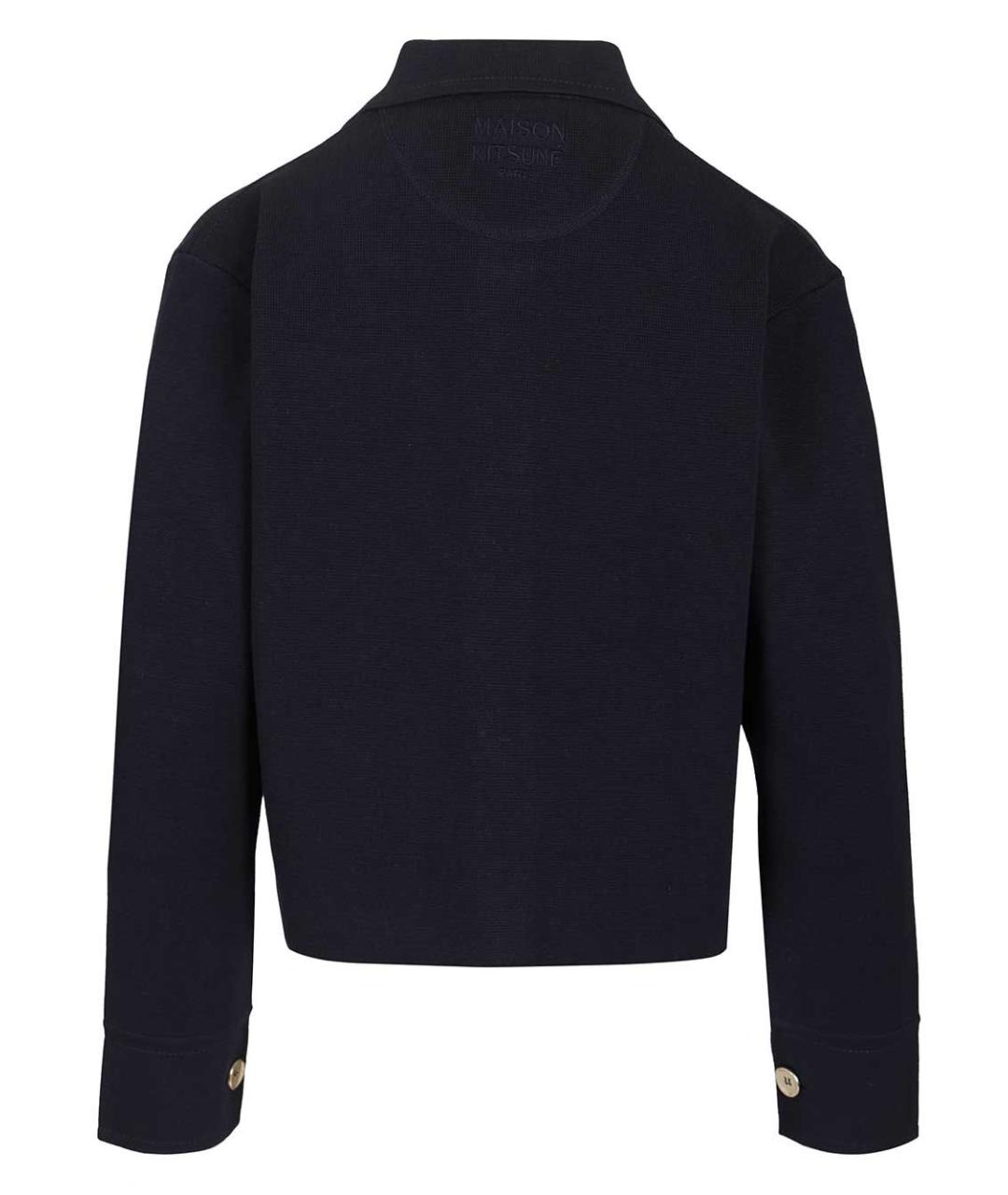 MAISON KITSUNE Темно-синяя хлопковая куртка, фото 2