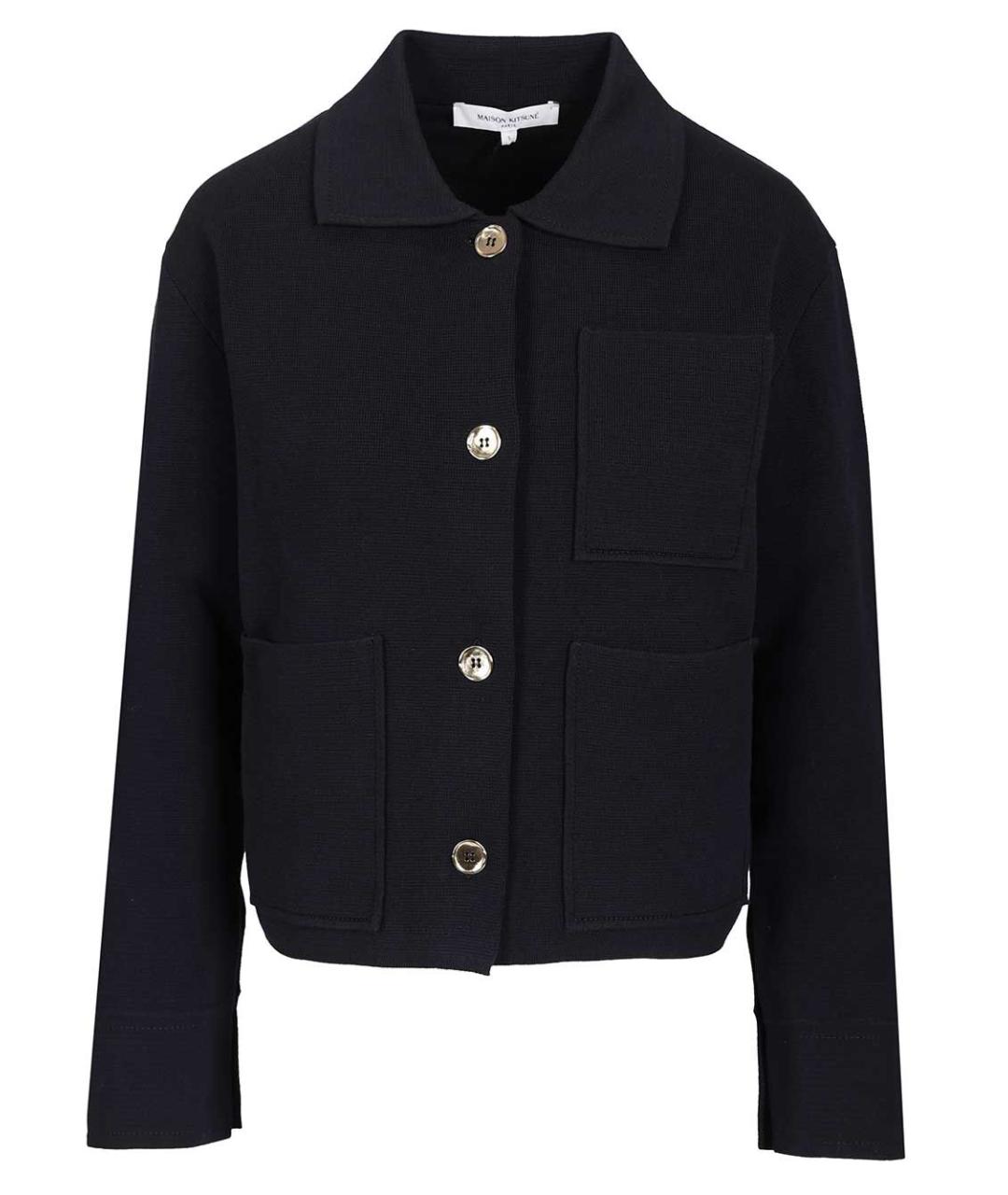 MAISON KITSUNE Темно-синяя хлопковая куртка, фото 1
