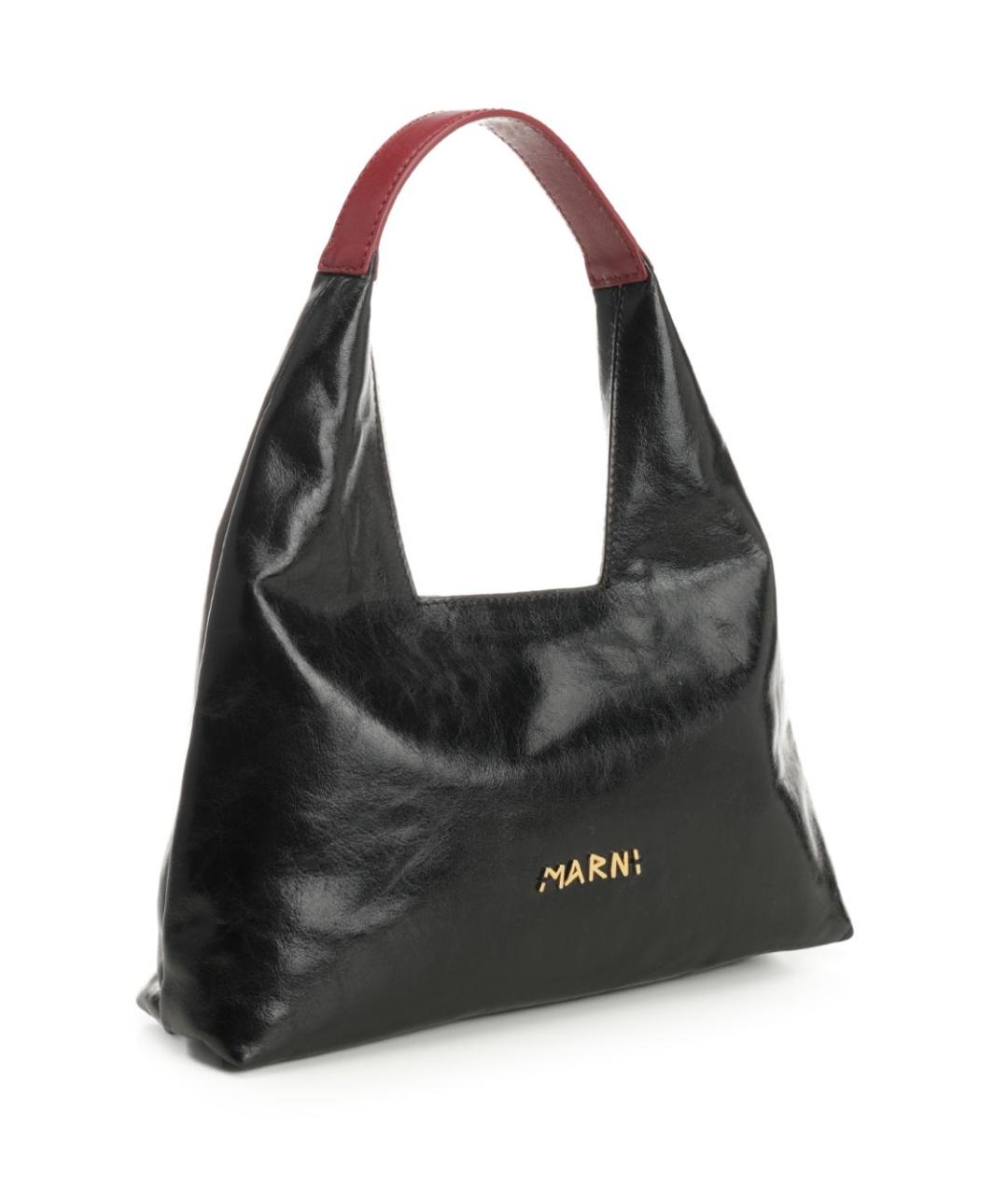 MARNI Черная кожаная сумка через плечо, фото 2