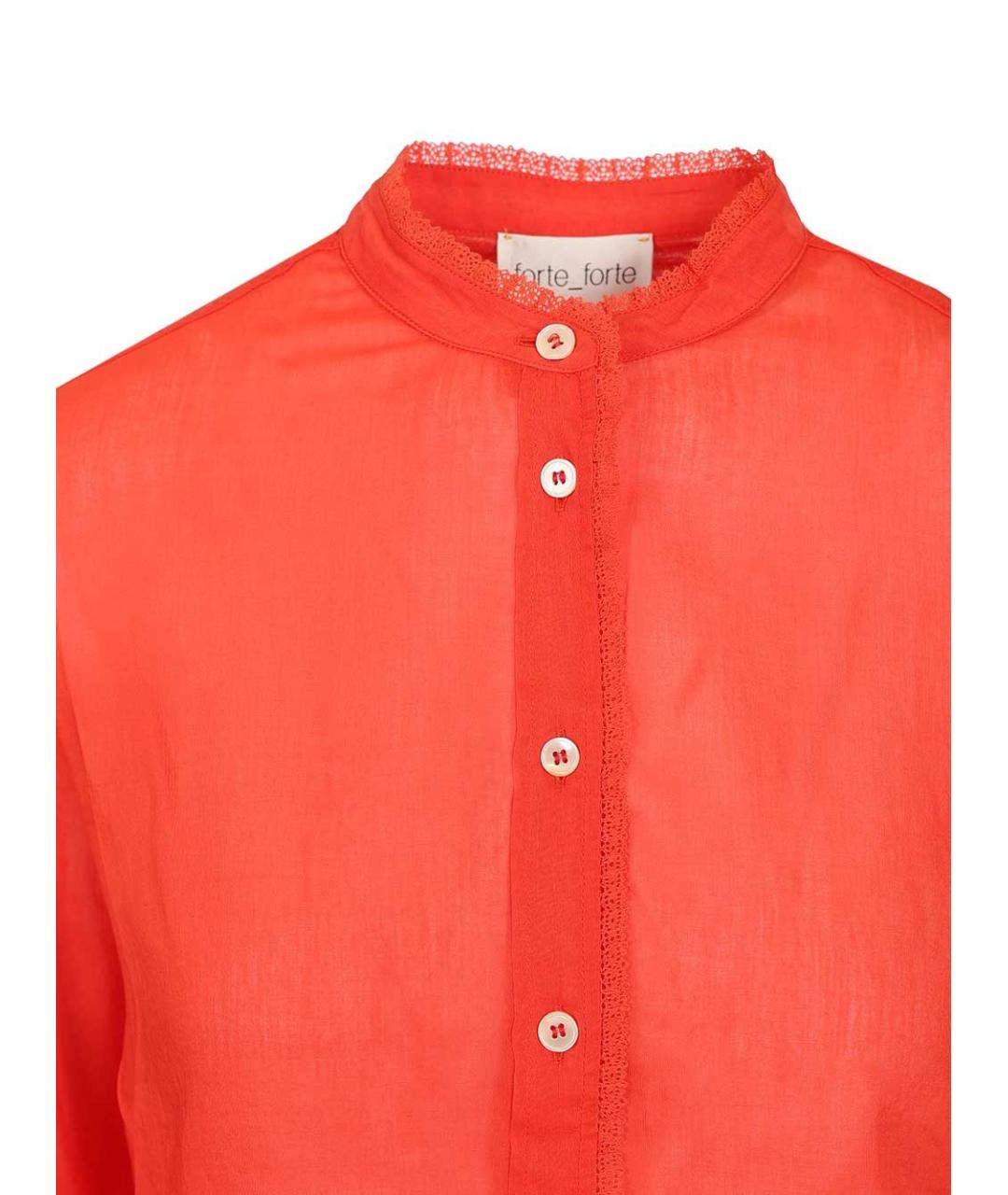 FORTE FORTE Красная хлопковая рубашка, фото 4